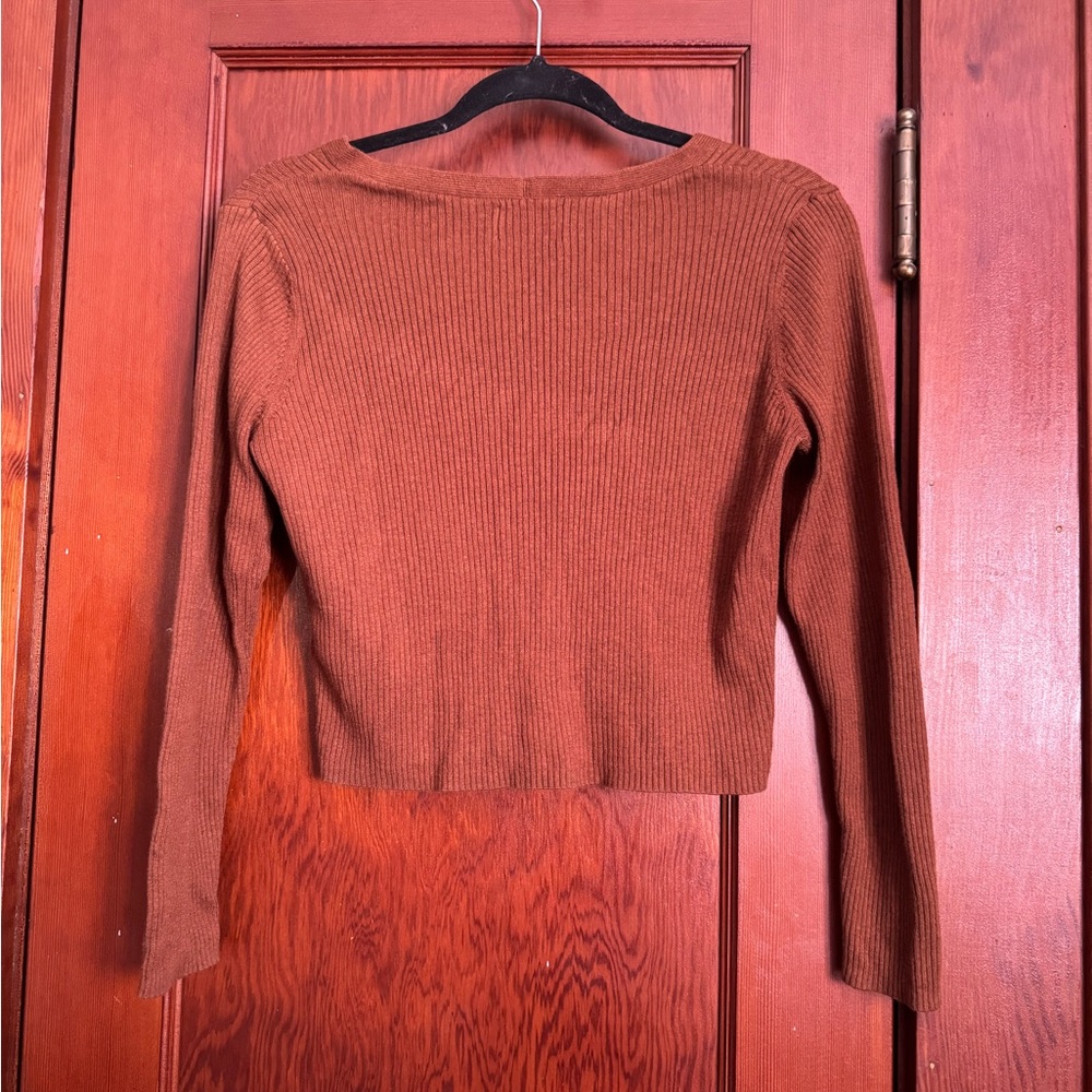 Old Navy Rust Button-Up Cardigan - Picture 2 of 3